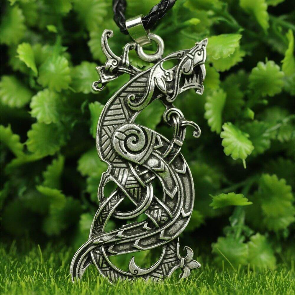Wikinger Kette Herren mit Drache Wikinger