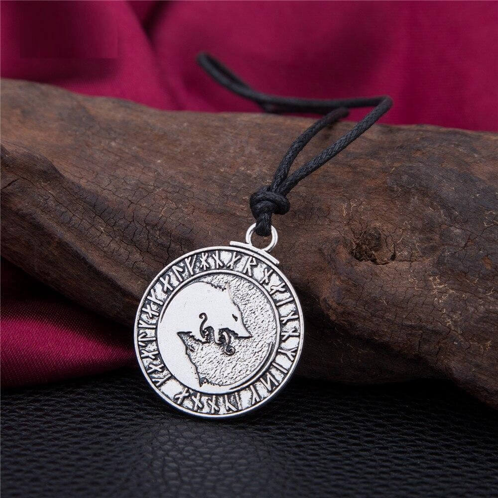 Wikinger Kette Herren mit Fenrir