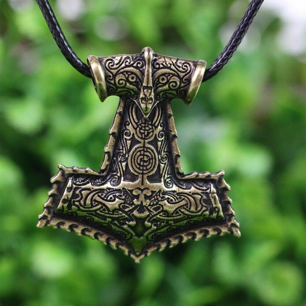 Wikinger Kette Herren mit Mjolnir Hammer
