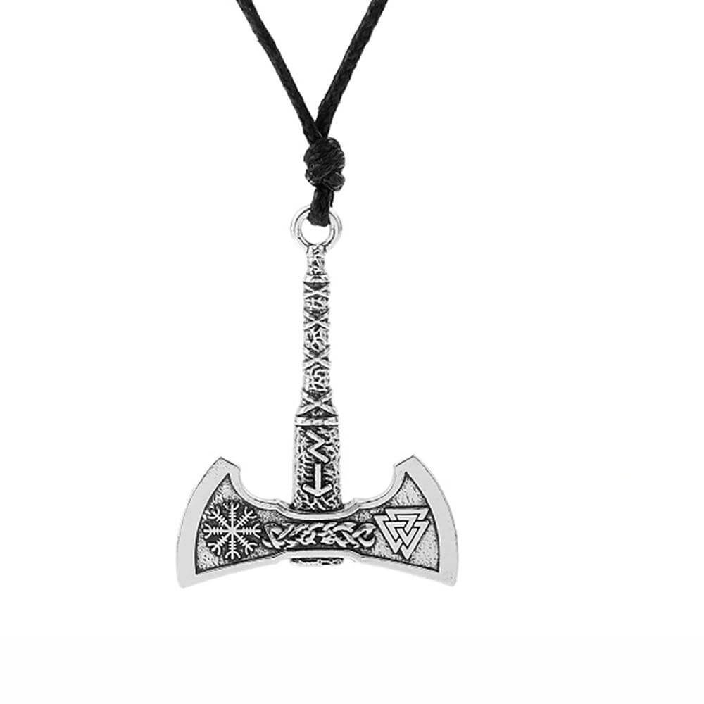 Wikinger Schmuck Original mit Doppelklingen Axt