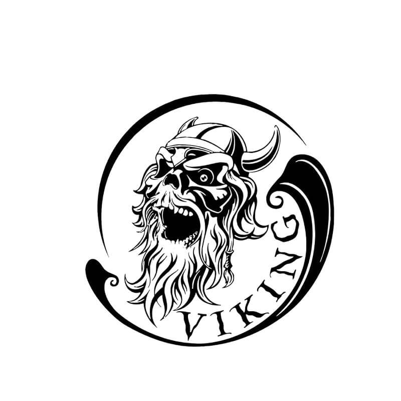 Wikinger Sticker mit Zombie