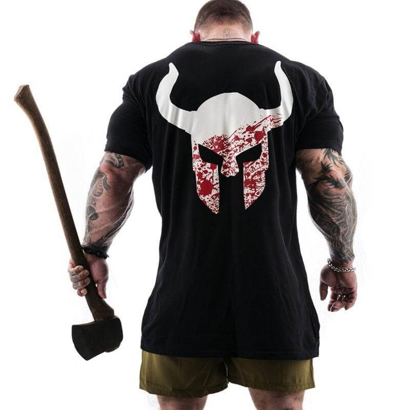 Wikinger T-Shirt mit Wikinger Kopfbedeckung