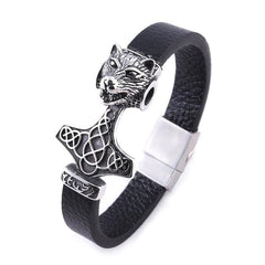 Wikinger Armband Leder