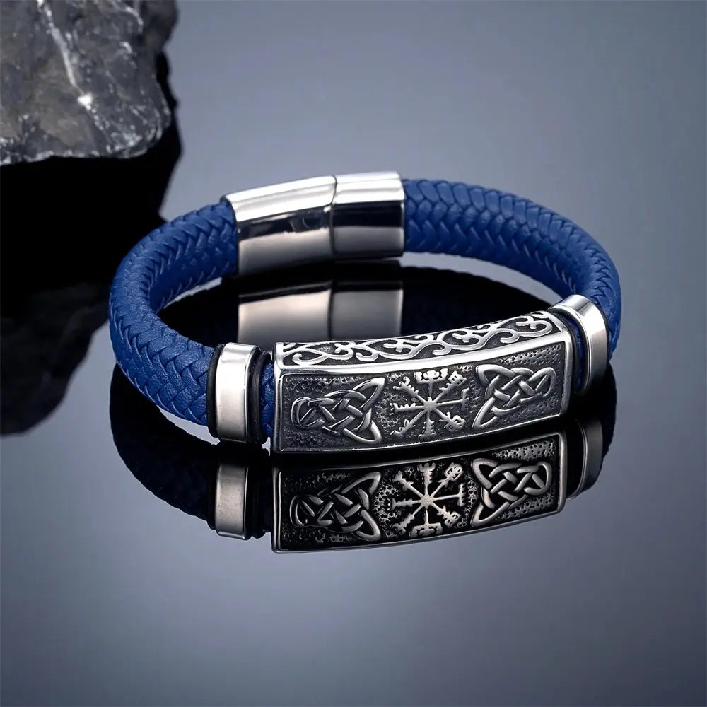 Armbänder Herren Edelstahl Wikinger Blau
