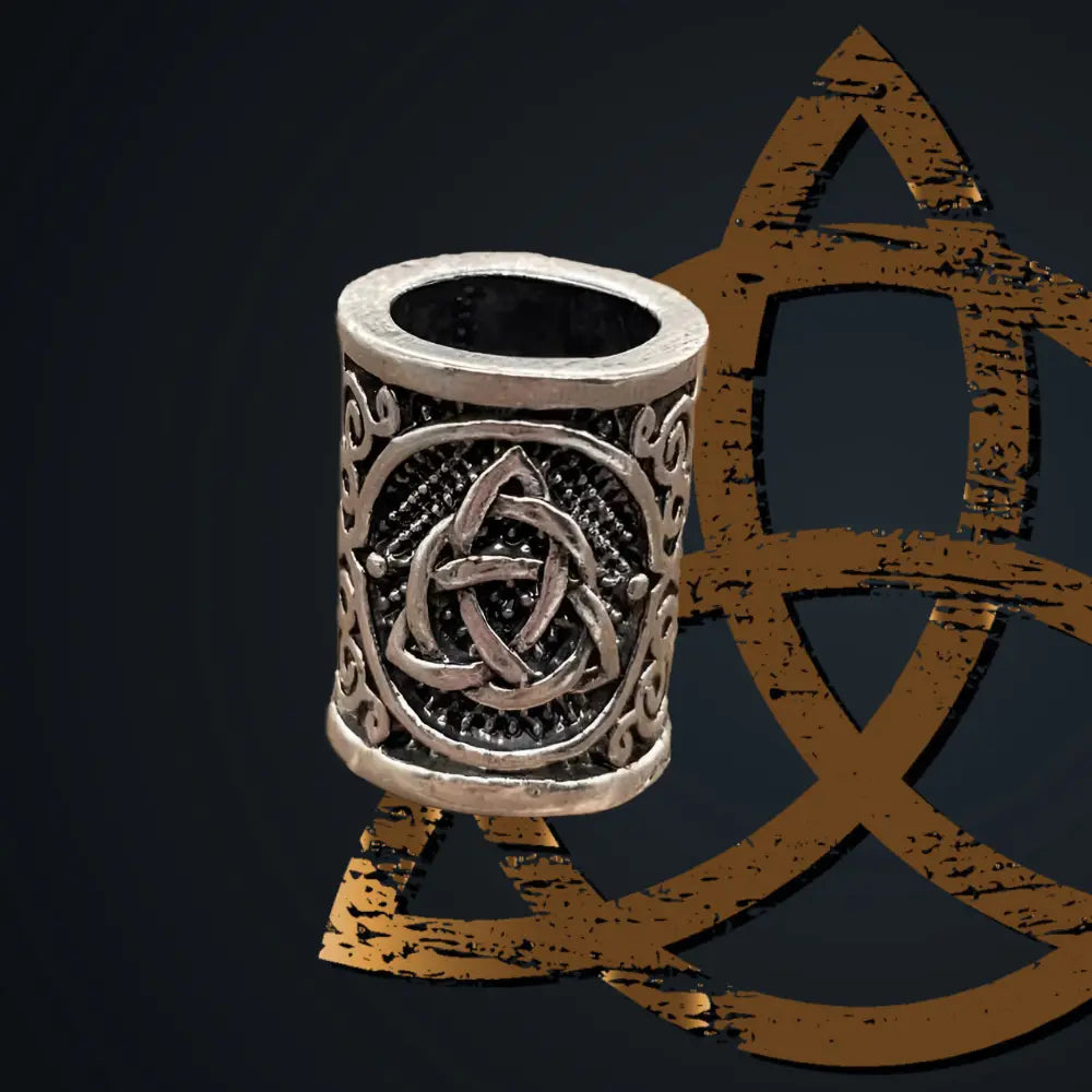 Bartschmuck Wikinger mit Triquetra Symbol