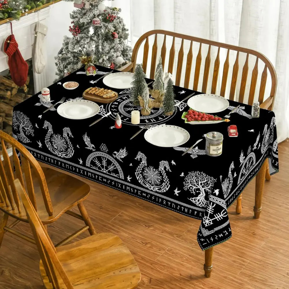 Black Ausgefallene Tischläufer Tree of Life