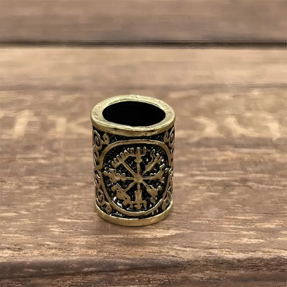 Bronze Wikinger Bartperlen mit Vegvisir