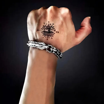 Drachen Armband Herren Silber