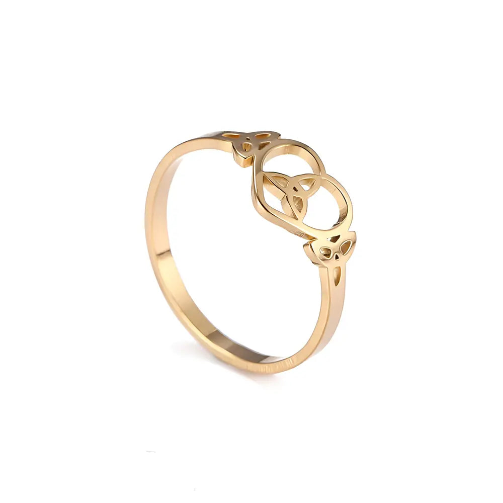 Gold Wikinger Ring Nordischer Knoten