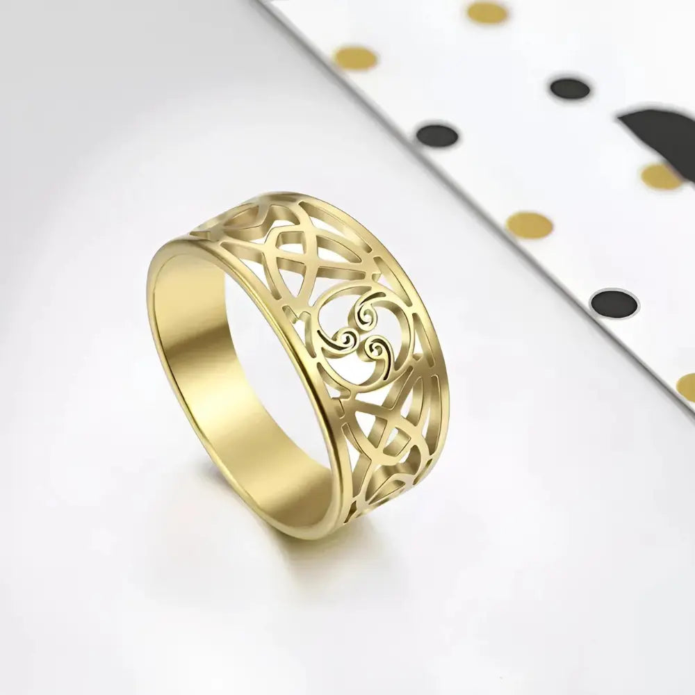 Golden Celtic Wedding Rings