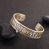 Goldene Wikinger Armbänder mit Skandinavische Runen Alphabet