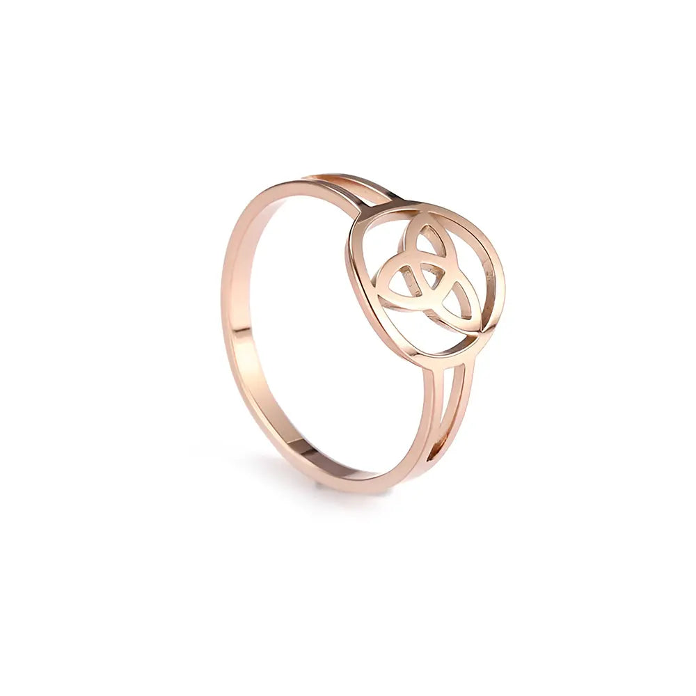 Goldene Wikinger Ring Keltisches Symbol Triquetra