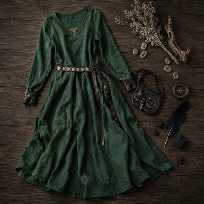 Green Wikinger Frau Kleid