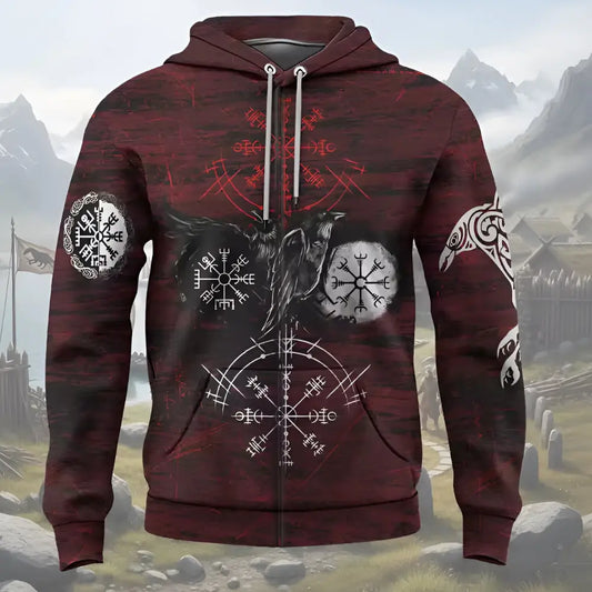 Herren Hoodie Wikinger Vegvisir