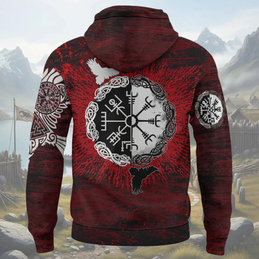 Herren Hoodie Wikinger mit Vegvisir