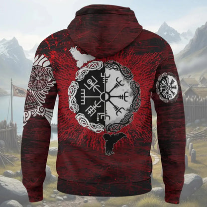 Herren Hoodie Wikinger mit Vegvisir