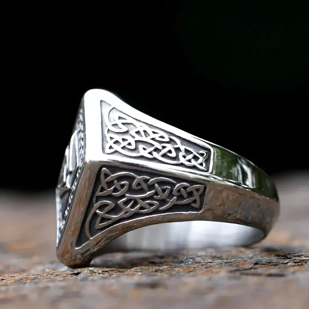Herren Ringe Wikinger Rune Valknut