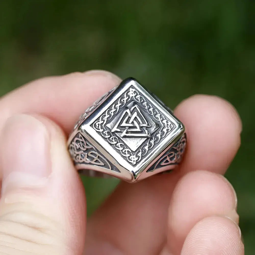 Herren Ringe Wikinger Valknut Rune