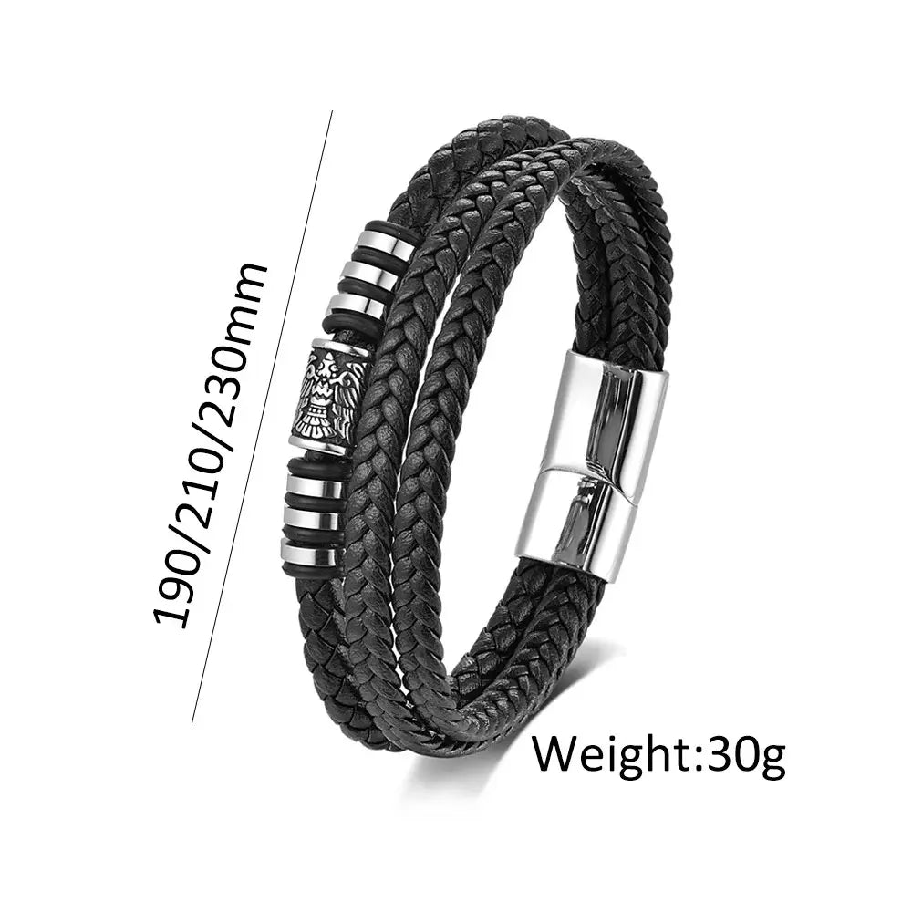 Keltische Armbänder Leder Raven