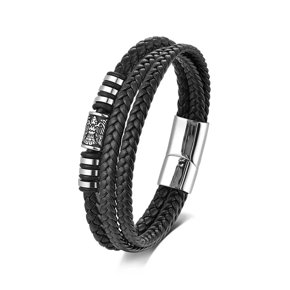 Keltische Armbänder Leder mit Raven