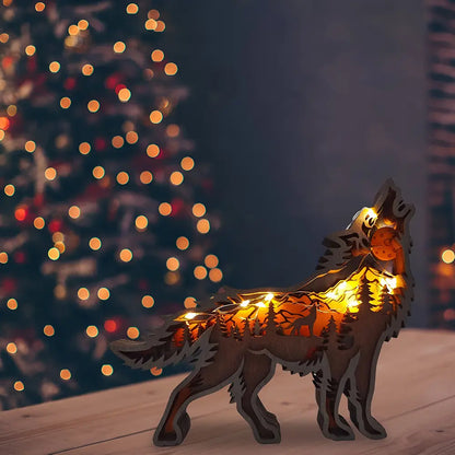 Lampe Woody Wikinger mit Fenrir the Wolf