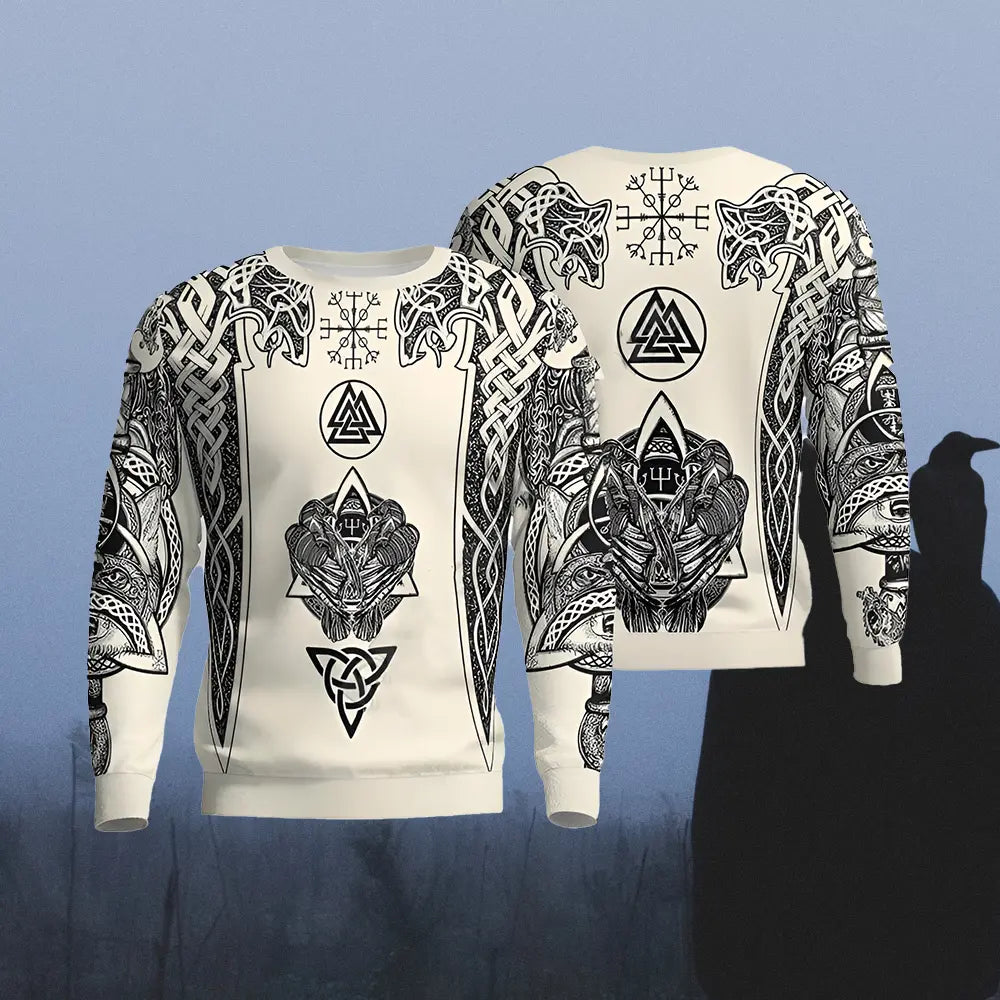 Pullover Wikinger mit Triquetra & Valknut