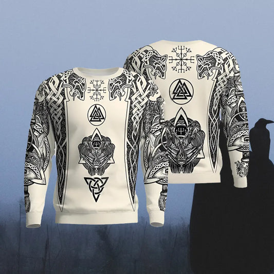 Pullover Wikinger mit Triquetra & Valknut