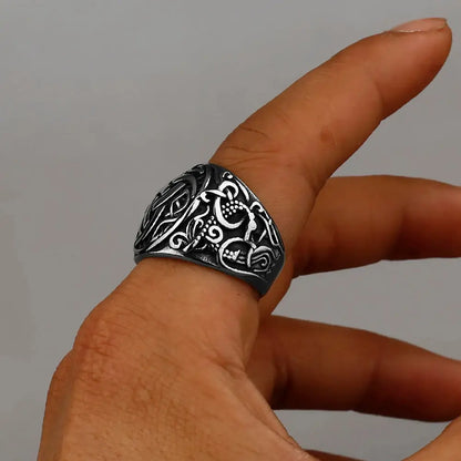 Ring Viking Odin’s Horn Mann