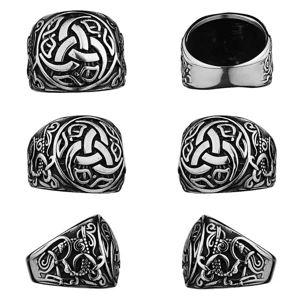 Ring Viking Odin’s Horn Silver