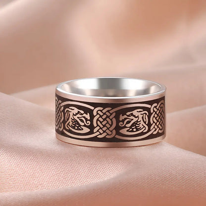 Ring Wikinger Dragon Head
