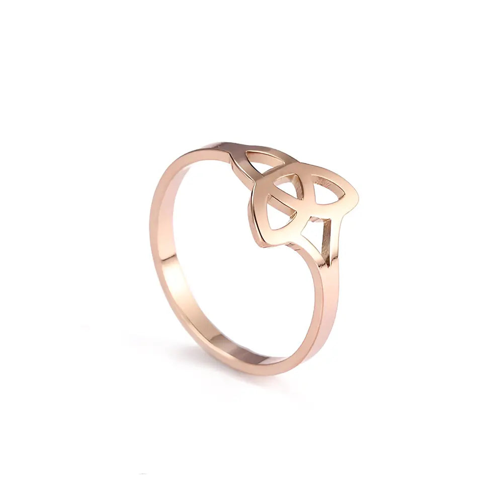 Rose Ring Wikinger mit Symbol Triquetra