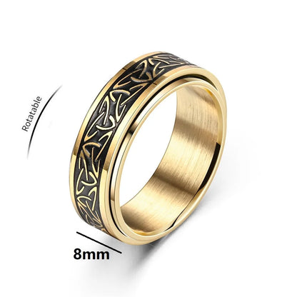 Golden Keltischer Schmuck Ringe mit Triquetra
