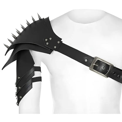 Schwarz Viking Schulterstück mit Stacheln