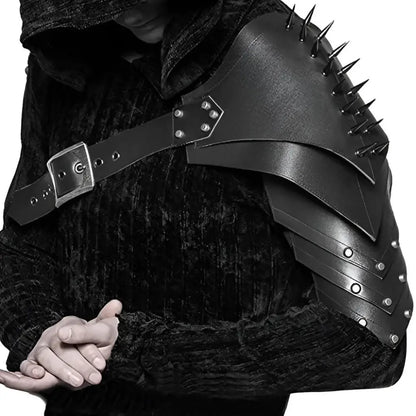 Schwarz Wikinger Schulterstück mit Stacheln