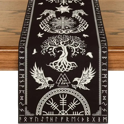 Schwarz Wikinger Tischdecke