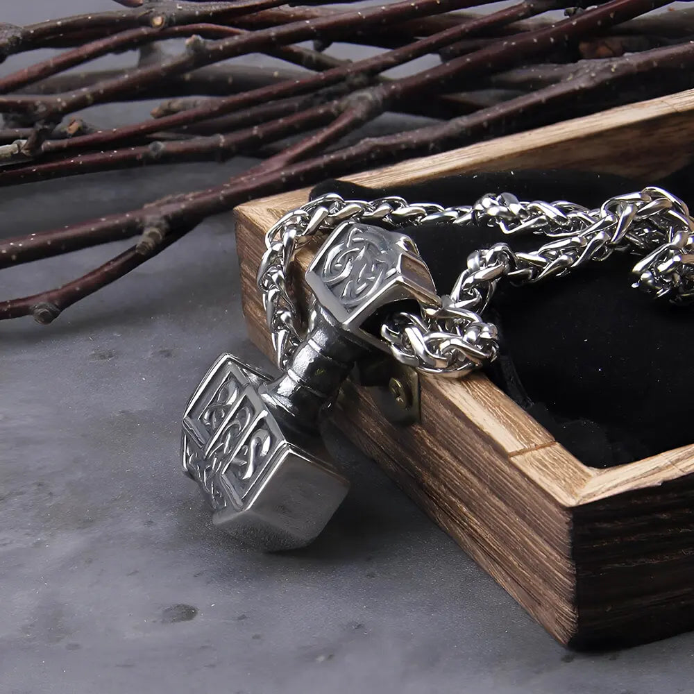 Silber Mjölnir Kette