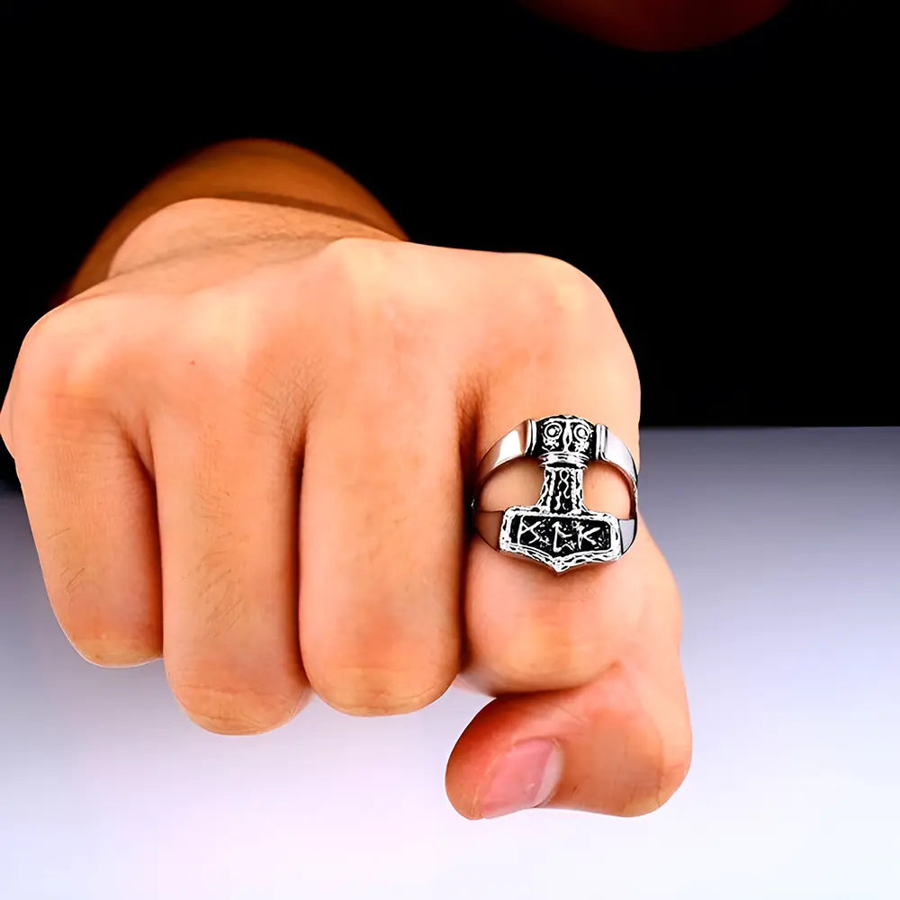 Silber Thors Hammer Ring