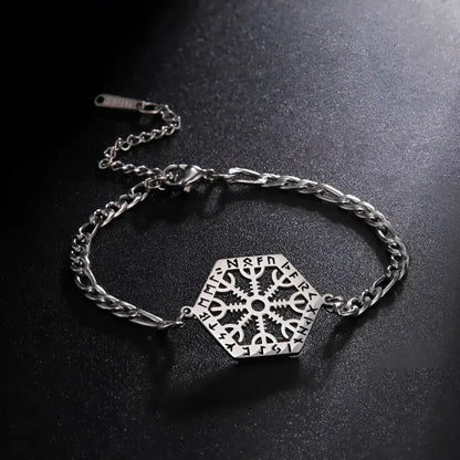 Silber Viking Style Bracelet Aegishjalmur