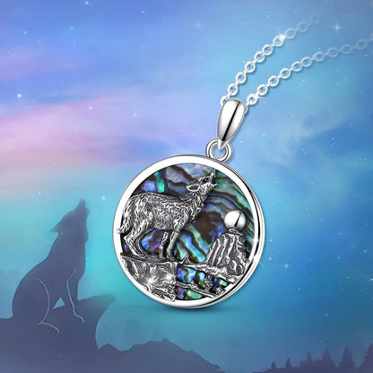 Silber Wikinger Kette Wolf