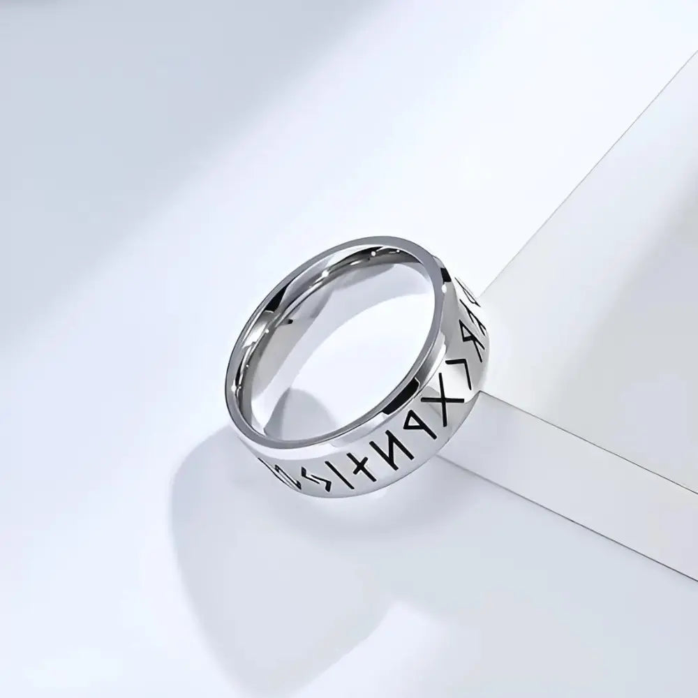 Silber Wikinger Ring Runenalphabet