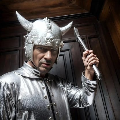 Silber Wikingerhelm Totenkopf