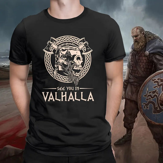 T Shirt Wikinger Krieger mit Walhalla
