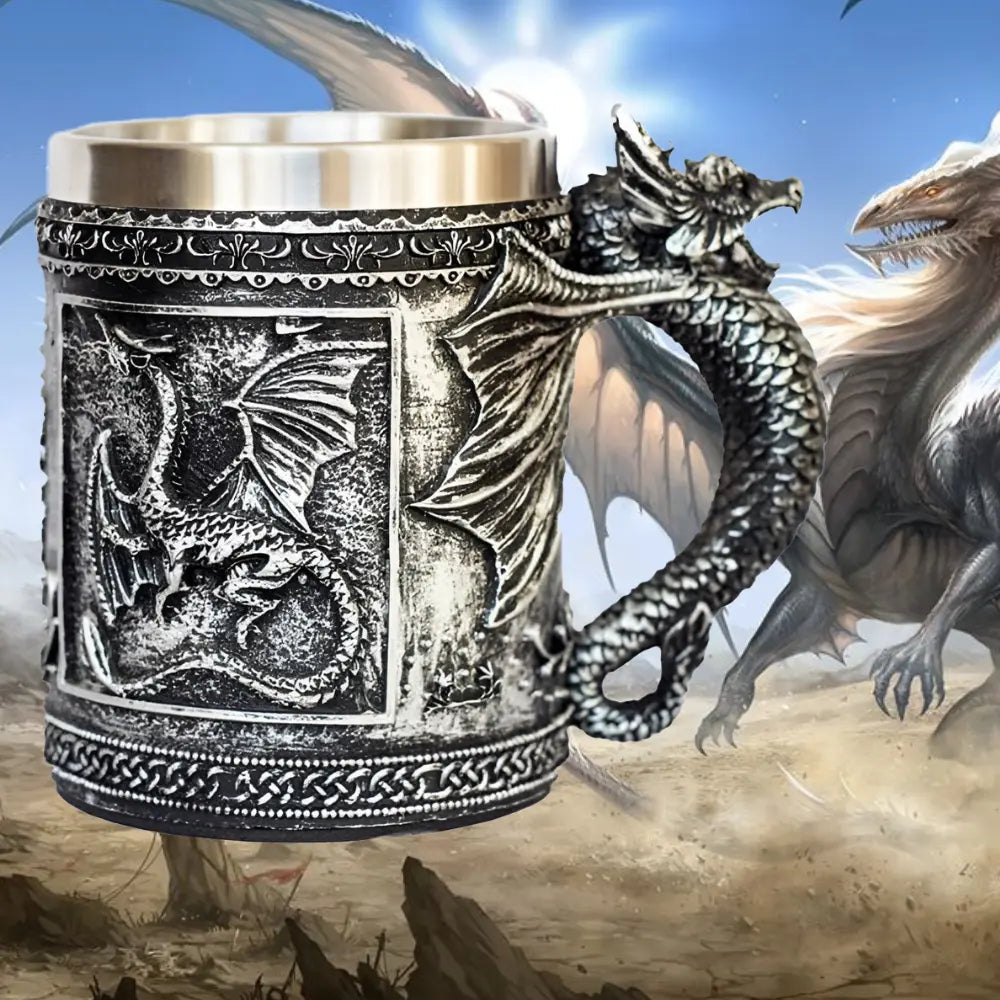 Tasse Wikinger mit Drachen