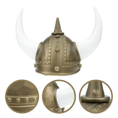 Viking Helm Weißes Horn Fur Cosplay