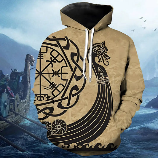 Viking Hoodie mit Drakkar