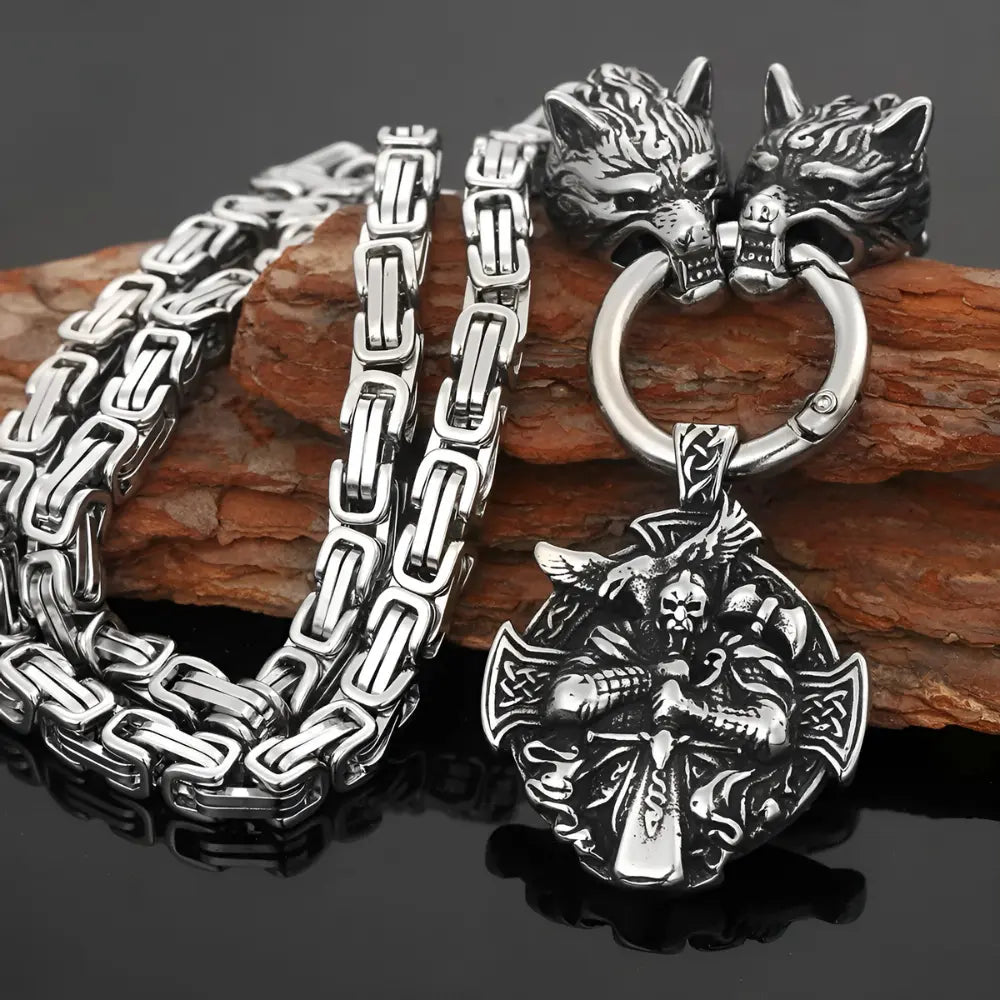 Viking Kette Herren mit Gott Odin