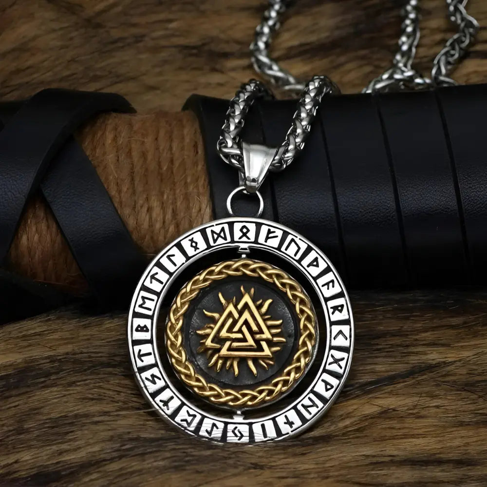 Viking Kette mit Symbol Valknut