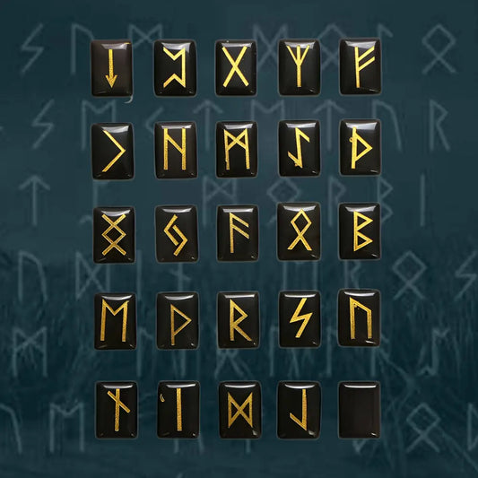 Viking Rune mit Obsidian