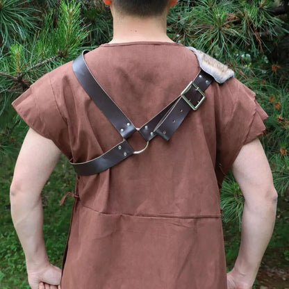 Viking-Schulterklappen mit Kunstpelz Cosplay