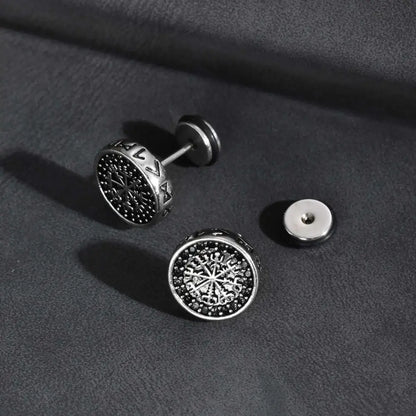 Viking Vegvisir Ohrringe Mann